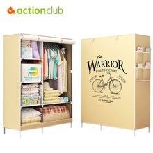 Load image into Gallery viewer, Actionclub Clothes Cabinet Non-woven Closet Fabric Wardrobe Folding Cloth Wardrobe Large Storage Rack Bedroom Furniture
