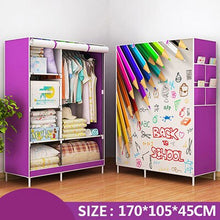 Load image into Gallery viewer, Actionclub Clothes Cabinet Non-woven Closet Fabric Wardrobe Folding Cloth Wardrobe Large Storage Rack Bedroom Furniture
